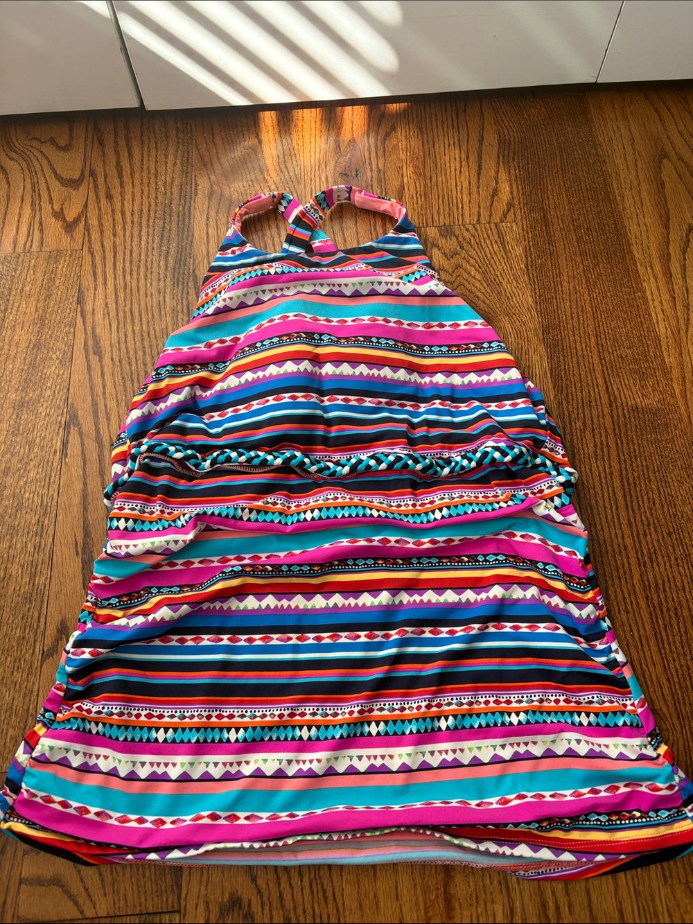 Anne Cole Colorful Striped Tankini Top Size XL